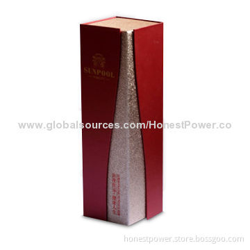 Wine Gift Box with Spot UV Finish, Made of Cardboard, Customized Logos and Sizes Accepted